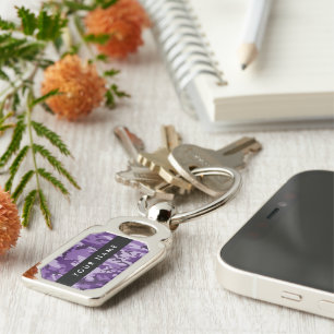 Chaveiro Camuflagem Roxa Personalize seu nome