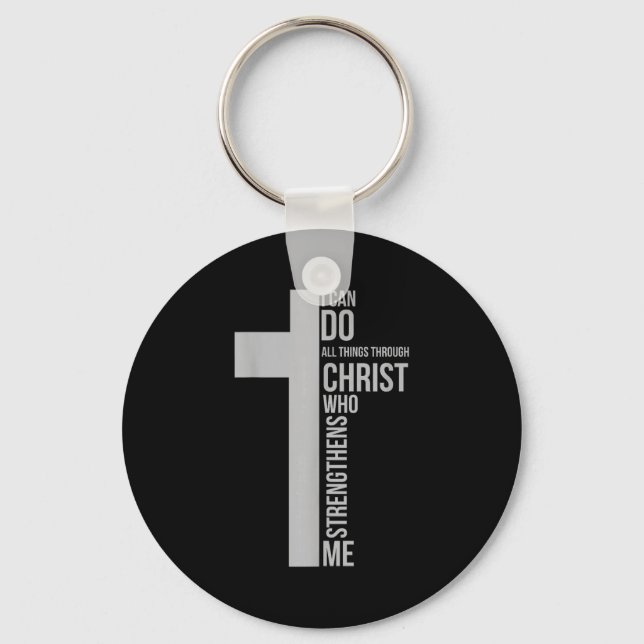 Chaveiro Can do things through christ who strengthens cross (Frente)