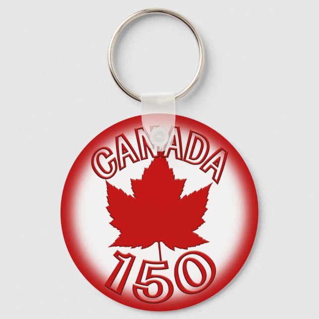 Chaveiro Canadá 150 Souvenir Key Chain & Canada Maple Leaf (Frente)