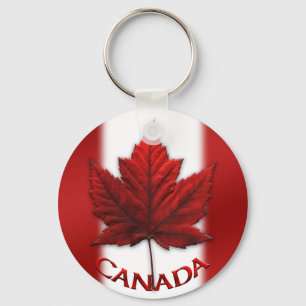 Chaveiro Canadá Flag Souvenir Key Chain & Canada Maple Leaf