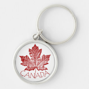 Chaveiro Canadá Flag Souvenir Key Chain & Canada Maple Leaf