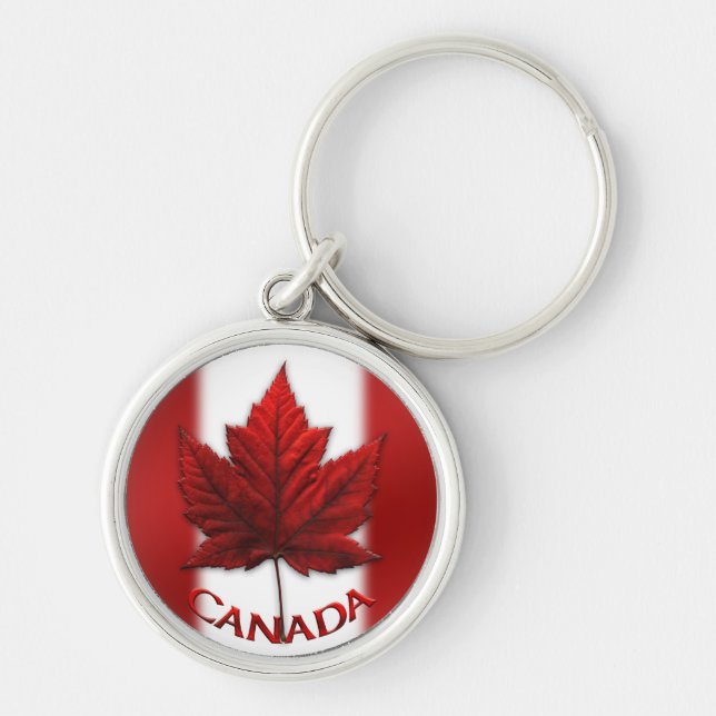 Chaveiro Canadá Flag Souvenir Key Chain & Canada Maple Leaf (Frente)