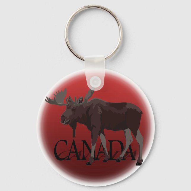 Chaveiro Canadá Moose Key Chain Custom Canada Souvenirs (Frente)