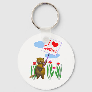 Chaveiro Canadense Beaver Loves Quebec