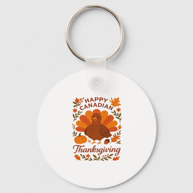 Chaveiro Canadian Thanksgiving Autumn Celebration Classic T (Frente)