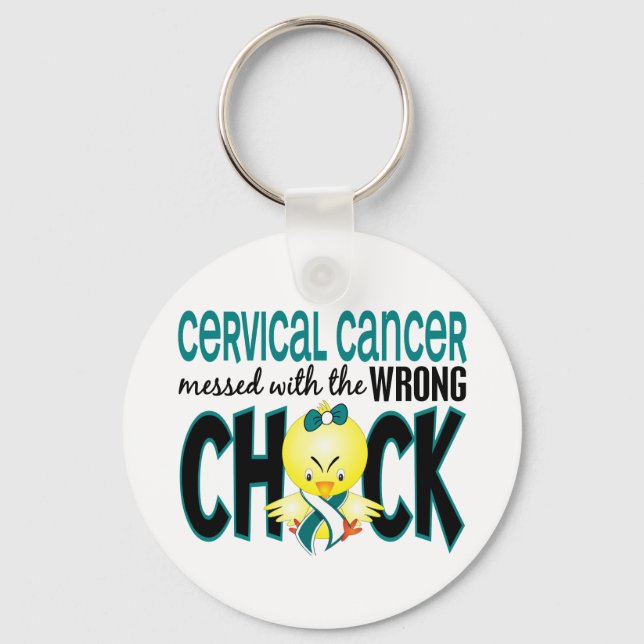 Chaveiro Cancer Cervical Mensado Com O Pintinho Errado (Frente)