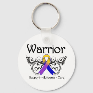 Chaveiro Cancer da Bladder Warrior Scroll Wings