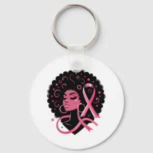 Chaveiro Cancer da Mama Mulheres Negras-Americanas Apoiam