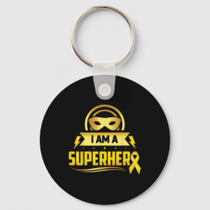 Chaveiro Cancer De Infância Eu Sou Uma Fita De Super-Herói