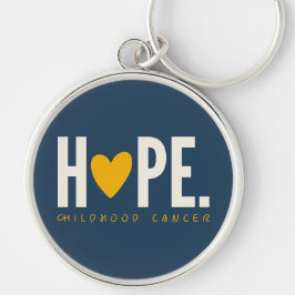 Chaveiro cancer de infância Ouro ESPERANÇA Coração Keychain