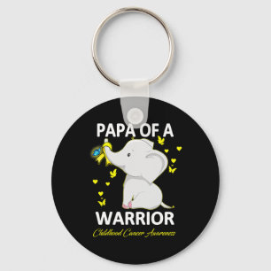 Chaveiro Cancer de infância Papa de um guerreiro Ribbo