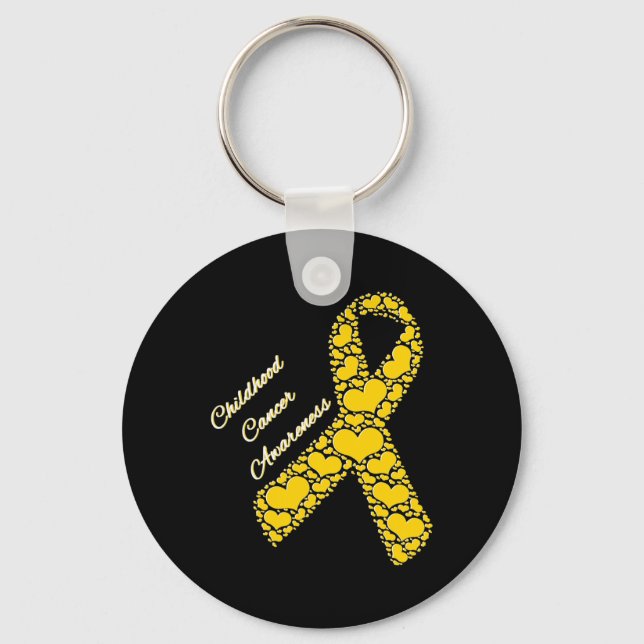 Chaveiro Cancer de infância Sensibilização Cancer 1 (Frente)