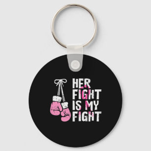 Chaveiro Cancer De Mama Boxando Luvas Ela Luta Minha Mulher