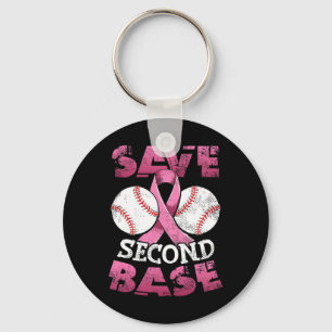Chaveiro Cancer de Mama de Baseball de Segunda Base do segu