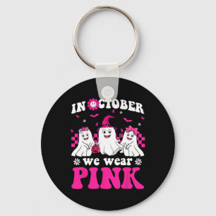 Chaveiro Cancer de Mama do Halloween, Fantasma Rosa, Rosa