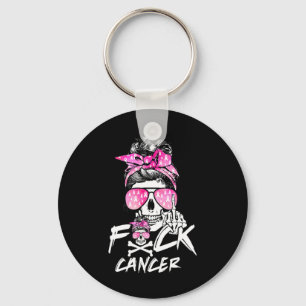 Chaveiro Cancer de Mama Fck Mulheres Guerreiras Rosa Fita M