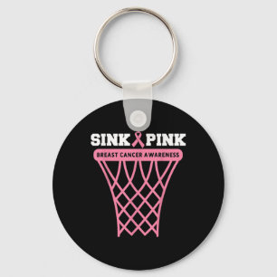 Chaveiro Cancer de mama Sensibilização Meta de Basquete Ros