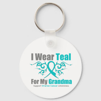 Chaveiro Câncer de ovário Teal Ribbon Avó