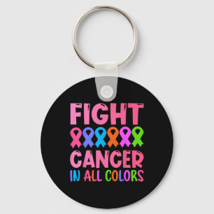 Chaveiro Cancer em todas as faixas coloridas Sensibilização