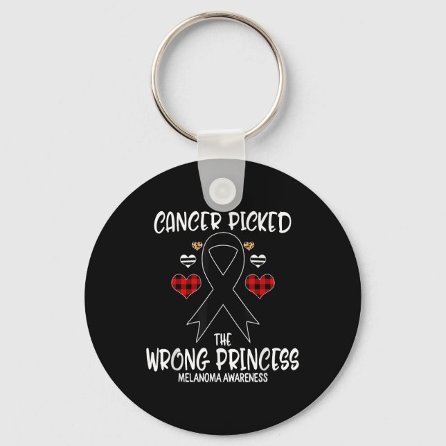 Chaveiro Cancer Escolheu A Princesa Errada Melanoma Awarene (Frente)