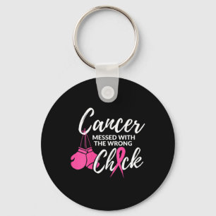 Chaveiro Cancer Mensado Com A Luta Errada De Consciência Do