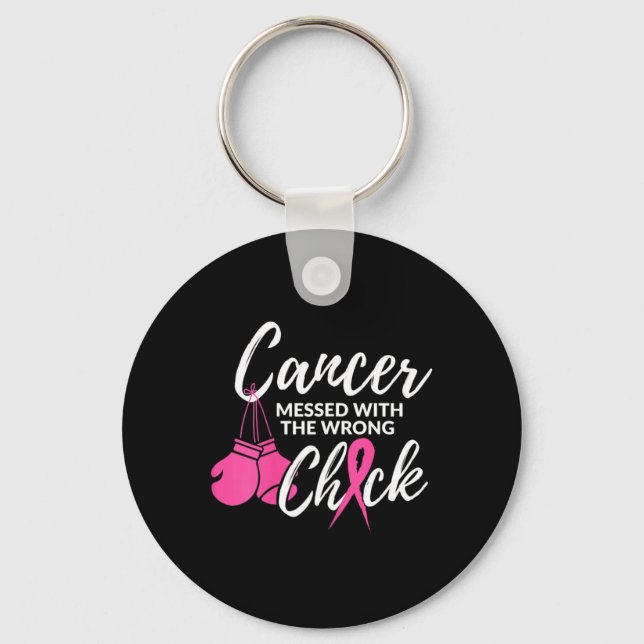 Chaveiro Cancer Mensado Com A Luta Errada De Consciência Do (Frente)