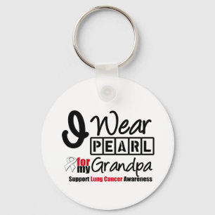 Chaveiro Câncer pulmonar eu visto a fita da pérola para m