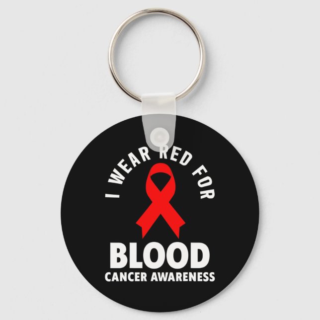 Chaveiro Cancer Sanguíneo - Visto Vermelho Para Cancer Sang (Frente)
