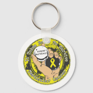 Chaveiro Cancer testicular leva bolas para sobreviver