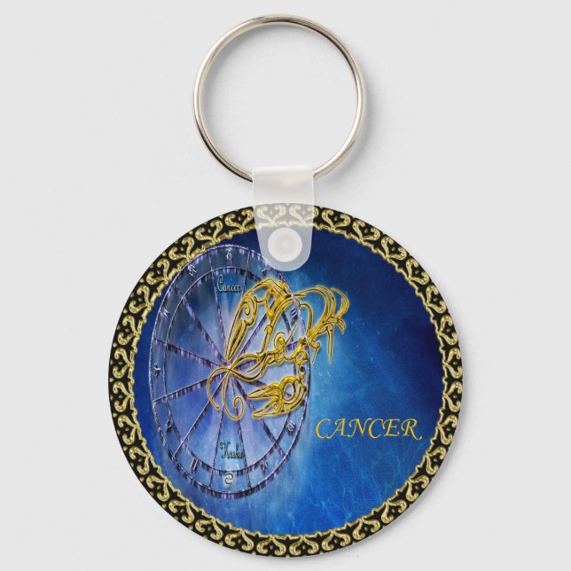 Chaveiro Cancer Zodiac Astrology design Horoscope (Frente)