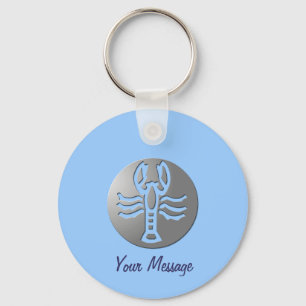 Chaveiro Cancer Zodiac - Sinal de Estrela Premium Silver