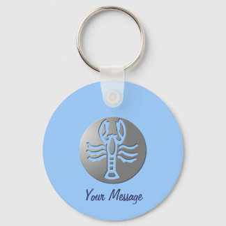 Chaveiro Cancer Zodiac - Sinal de Estrela Premium Silver