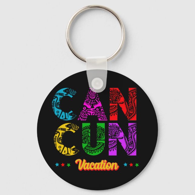 Chaveiro Cancún México - Aventura de Férias do Grupo (Frente)