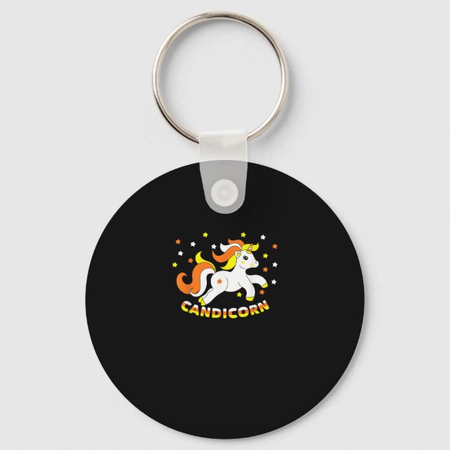 Chaveiro Candicorn Unicórnio Fofo de Halloween Candy Corn E (Frente)