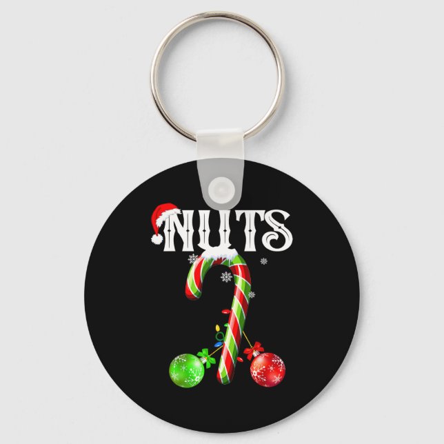 Chaveiro Candy Cane Chest Nuts Couples Funny Chestnuts Xmas (Frente)