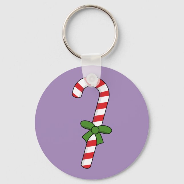 Chaveiro Candy Cane com Faixa Verde (Frente)