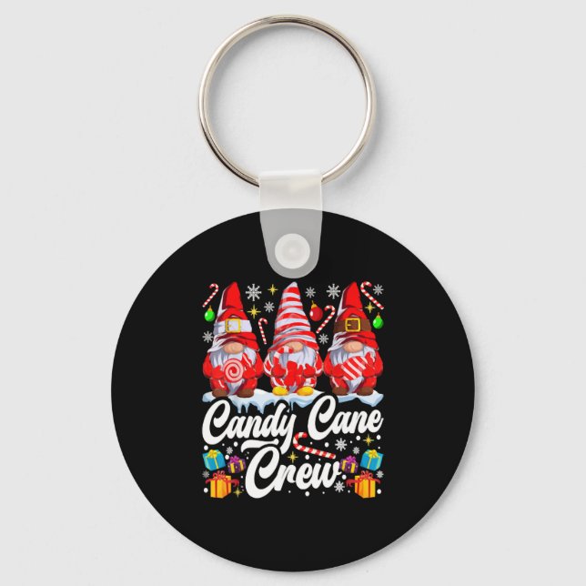 Chaveiro Candy Cane Crew Candy do Natal Gnomo (Frente)