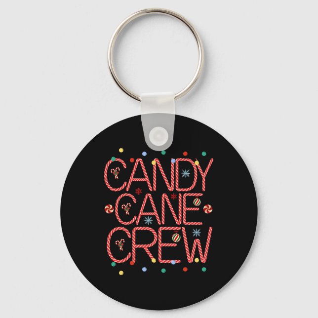 Chaveiro Candy Cane Crew Engraçado Doces De Natal Engraçado (Frente)