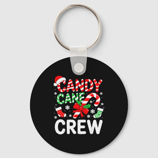 Chaveiro Candy Cane Crew Shirt Adult Men Women Kids Christm (Frente)