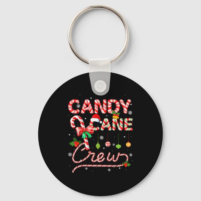 Chaveiro Candy Cane Crew Xmas Adult Men Women Kids Christma (Frente)