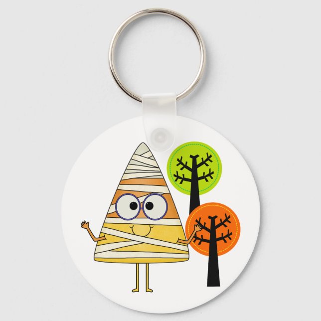 Chaveiro Candy Corn Mummy Halloween (Frente)