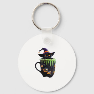 Chaveiro Caneca de café do gato bruxa de Halloween � Gato p