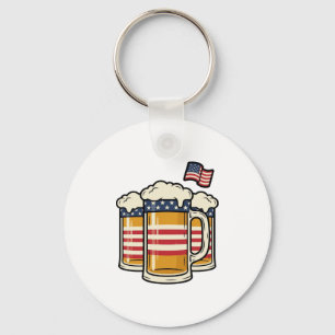Chaveiro Caneca de Cerveja Patriótica Design Vetorial Vinta