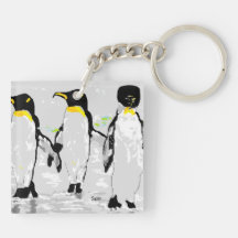 Caneta de Corrente Dupla Face Penquins