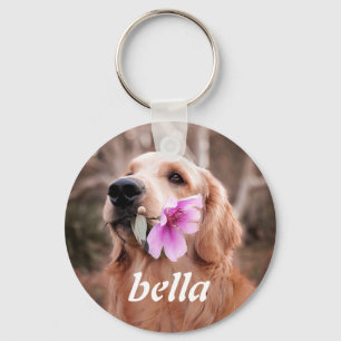 Chaveiro Canino de Retriever de ouro Personalizado Sem Fios
