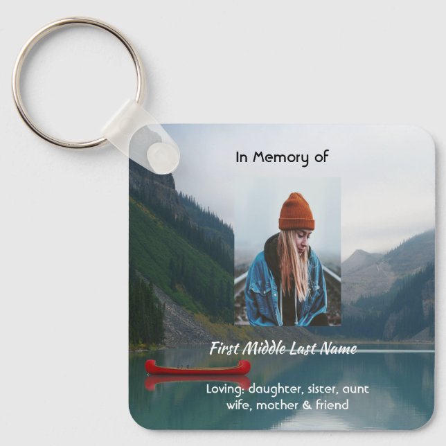 Chaveiro Canoa do Lago Wilderness Memorial Keepsake (Frente)