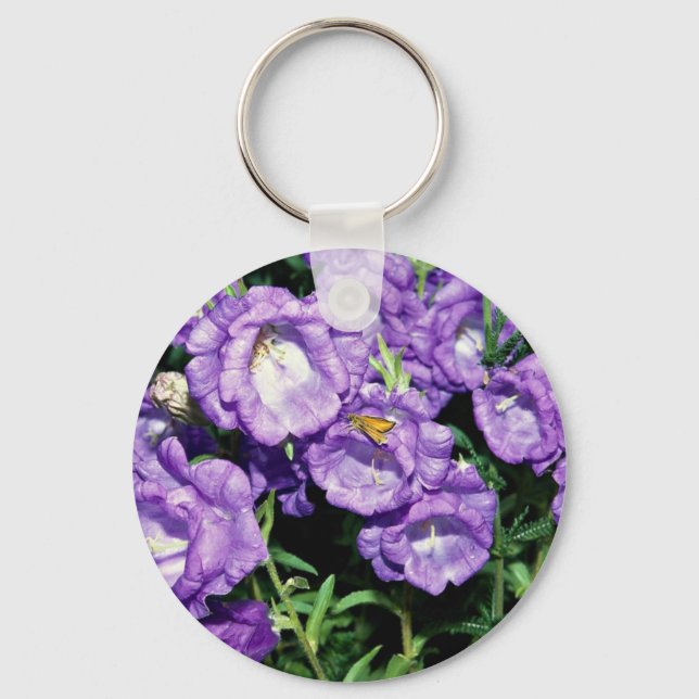 Chaveiro Canterbury bells, flor bienal comum dura (Frente)
