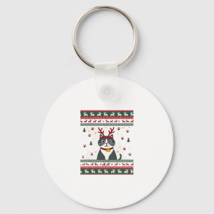 Chaveiro Cantor de Natal Reindeer Feio de Natal