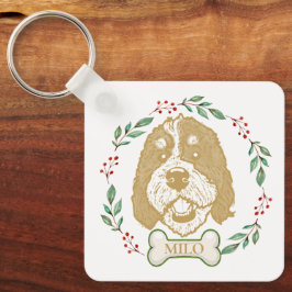 Chaveiro Cão Bernedoodle Personalizado
