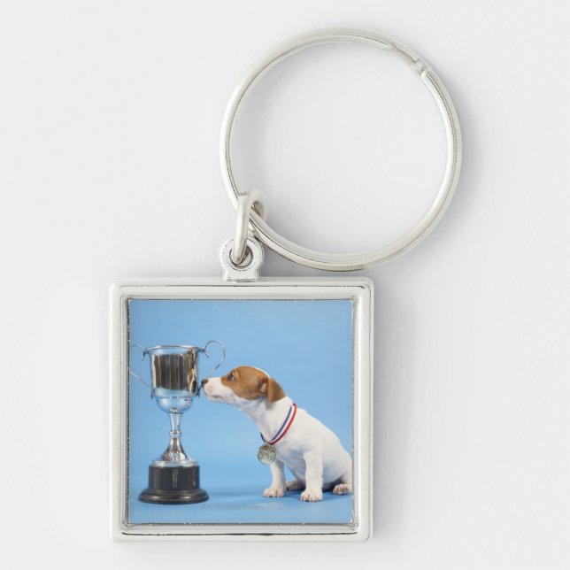 Chaveiro Cão com troféu (Frente)